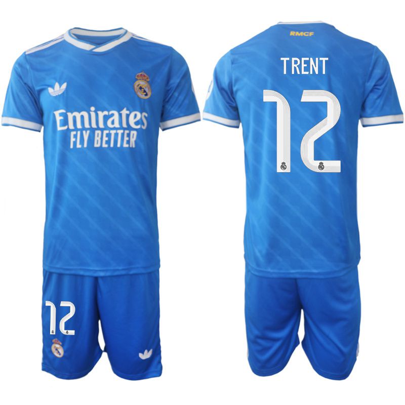Men 2025-2026 Club Real Madrid away blue #12 Soccer Jersey->real madrid jersey->Soccer Club Jersey
